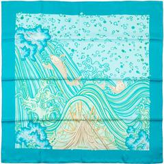 A variation of the Hermès scarf `À contre-courant` first edited in 2005 by `Isabelle Barthel`