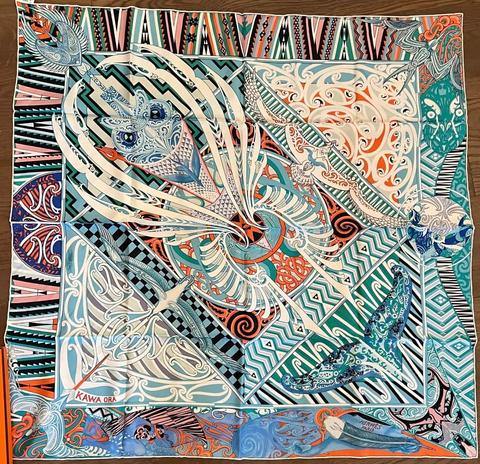 A variation of the Hermès scarf `Kawa ora` first edited in 2019 by 