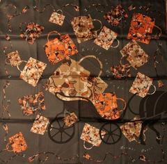 A variation of the Hermès scarf `Kelly en calèche ` first edited in 2007 by `Cyrille Diatkine`