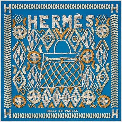 A variation of the Hermès scarf `Kelly en perles` first edited in 2010 by `Artiste africain `