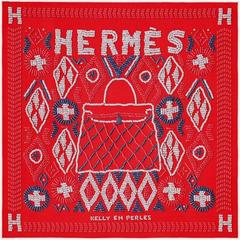 A variation of the Hermès scarf `Kelly en perles` first edited in 2010 by `Artiste africain `