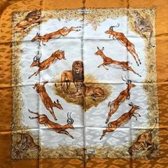 A variation of the Hermès scarf `Kenya ` first edited in 1988 by `Robert Dallet`