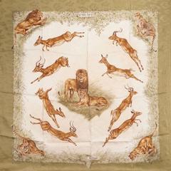 A variation of the Hermès scarf `Kenya ` first edited in 1988 by `Robert Dallet`