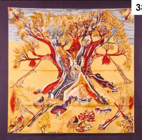A variation of the Hermès scarf `Kuggor tree ` first edited in 2001 by `Sefedin Kwumi`