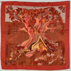 A variation of the Hermès scarf `Kuggor tree ` first edited in 2001 by `Sefedin Kwumi`