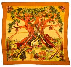 A variation of the Hermès scarf `Kuggor tree ` first edited in 2001 by `Sefedin Kwumi`