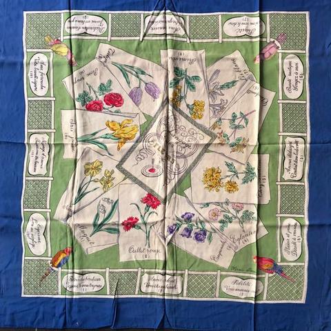 A variation of the Hermès scarf `Le langage des fleurs ` first edited in 1938 by `Charles Pittner`
