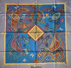 A variation of the Hermès scarf `Légende kuna peuple de panama ` first edited in 2002 by `Zoè Pauwels`