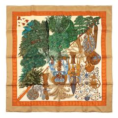 A variation of the Hermès scarf `Les légendes de l'arbre` first edited in 1998 by `Annie Faivre`