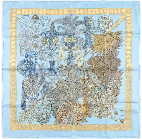 A variation of the Hermès scarf `Les légendes de l'arbre` first edited in 1998 by `Annie Faivre`