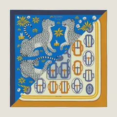 A variation of the Hermès scarf `Les léopards modernes` first edited in 2020 by `Christiane Vauzelles`