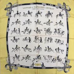 A variation of the Hermès scarf `Lettre de napoléon à murat ` first edited in 1946 by `Hugo Grygkar`