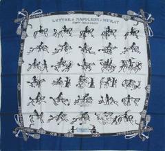 A variation of the Hermès scarf `Lettre de napoléon à murat ` first edited in 1946 by `Hugo Grygkar`