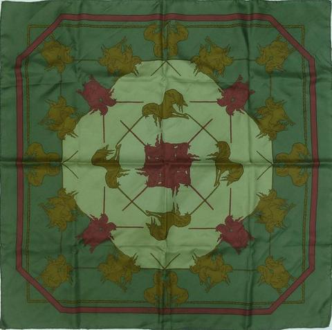 A variation of the Hermès scarf `Les licornes ` first edited in 1985 by `Michel Duchene`