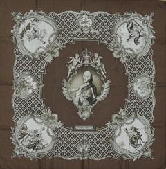 A variation of the Hermès scarf `Louis xv ` first edited in 1972 by `Philippe Ledoux`