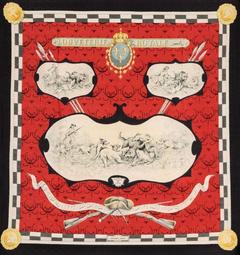 A variation of the Hermès scarf `Louveterie royale ` first edited in 1961 by `Charles-Jean Hallo`