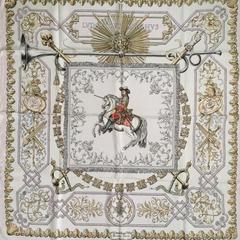 A variation of the Hermès scarf `Ludovicus magnus (louis XIV)` first edited in 1963 by `Françoise De La Perriere`