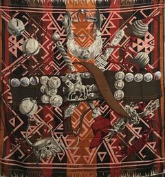 A variation of the Hermès scarf `Lujo criollo ` first edited in 2005 by `Hubert de Watrigant`