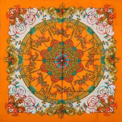 A variation of the Hermès scarf `Luna park ` first edited in 1993 by `Joachim Metz`