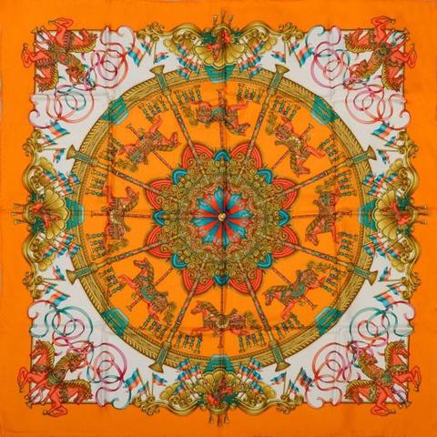 A variation of the Hermès scarf `Luna park ` first edited in 1993 by `Joachim Metz`