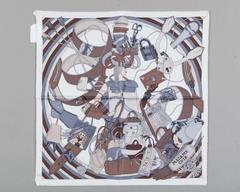A variation of the Hermès scarf `Madame cuir ` first edited in 2011 by `Pierre Marie`