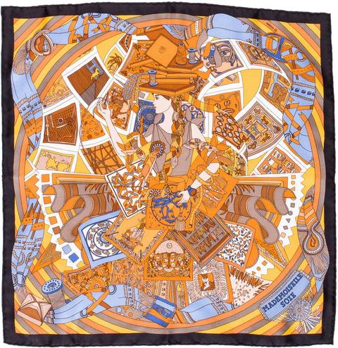 A variation of the Hermès scarf `Mademoiselle soie` first edited in 2011 by `Pierre Marie`