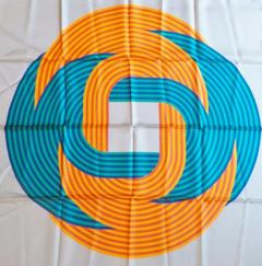 A variation of the Hermès scarf `Maillons de Joël stein  ` first edited in 2013 by `Stein Joël `