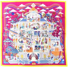 A variation of the Hermès scarf `La maison des carrés` first edited in 2015 by `Pierre Marie`