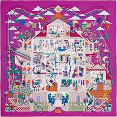 A variation of the Hermès scarf `La maison des carrés` first edited in 2015 by `Pierre Marie`