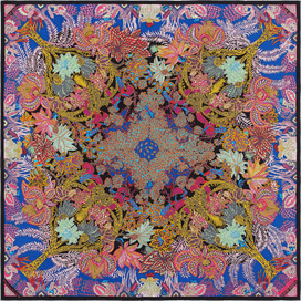 A variation of the Hermès scarf `Maîtres de la forêt` first edited in 2016 by `Annie Faivre`