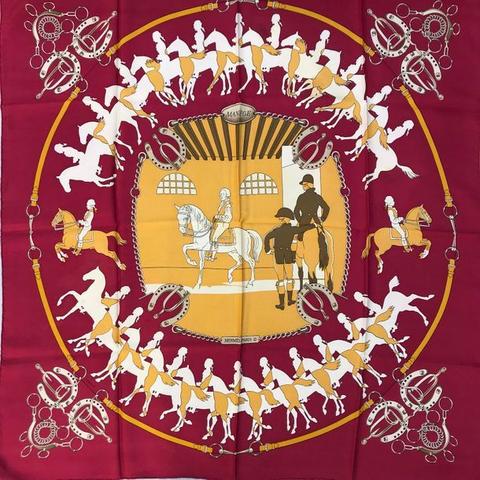 A variation of the Hermès scarf `Manège ` first edited in 1974 by `Philippe Ledoux`
