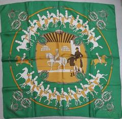 A variation of the Hermès scarf `Manège ` first edited in 1974 by `Philippe Ledoux`