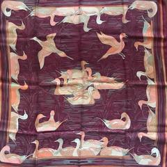 A variation of the Hermès scarf `La mare aux canards ` first edited in 1981 by `Daphne Duchesne`