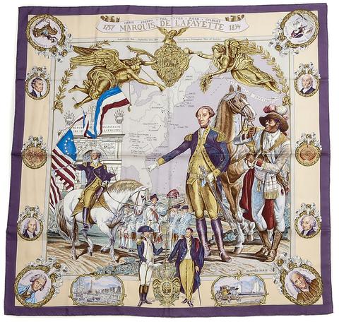 A variation of the Hermès scarf `Marquis de lafayette` first edited in 2007 by `Kermit Oliver`