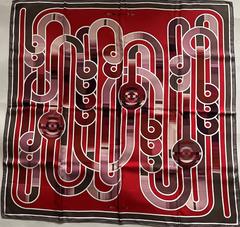 A variation of the Hermès scarf `Mélodie chromatique` first edited in 2014 by `Virginie Jamin`