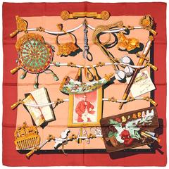 A variation of the Hermès scarf `Mémoire d'hermès` first edited in 1997 by `Caty Latham`