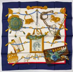 A variation of the Hermès scarf `Mémoire d'hermès` first edited in 1997 by `Caty Latham`