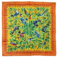 A variation of the Hermès scarf `Les merises ` first edited in 1993 by `Antoine De Jacquelot`