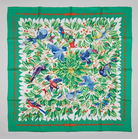A variation of the Hermès scarf `Les merises ` first edited in 1993 by `Antoine De Jacquelot`