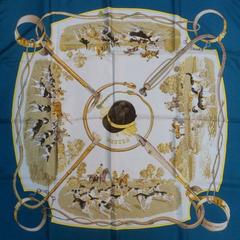 A variation of the Hermès scarf `Meutes` first edited in 1971 by `Philippe Ledoux`