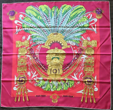 A variation of the Hermès scarf `Mexique` first edited in 1985 by `Caty Latham`
