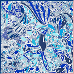 A variation of the Hermès scarf `Millefleurs du mexique` first edited in 2015 by 