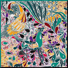A variation of the Hermès scarf `Millefleurs du mexique` first edited in 2015 by 