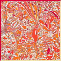 A variation of the Hermès scarf `Millefleurs du mexique` first edited in 2015 by 