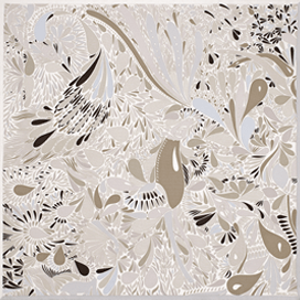 A variation of the Hermès scarf `Millefleurs du mexique` first edited in 2015 by 