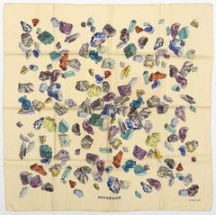A variation of the Hermès scarf `Minéraux` first edited in 1959 by `Hugo Grygkar`
