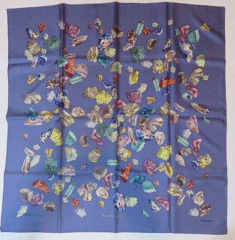 A variation of the Hermès scarf `Minéraux` first edited in 1959 by `Hugo Grygkar`