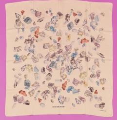 Hermès Minéraux scarf in beige by Hugo Grygkar, 1959