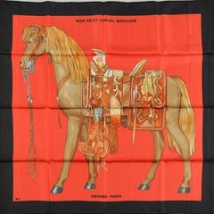 A variation of the Hermès scarf `Mon petit cheval mexicain` first edited in 2009 by `Wlodek Kaminski`