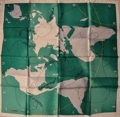 A variation of the Hermès scarf `Le monde un 1 fleuve ` first edited in 2005 by `Barret Bali`